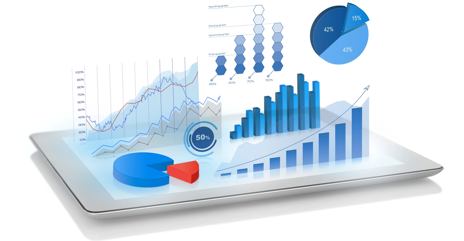 Futuristic digital display interface